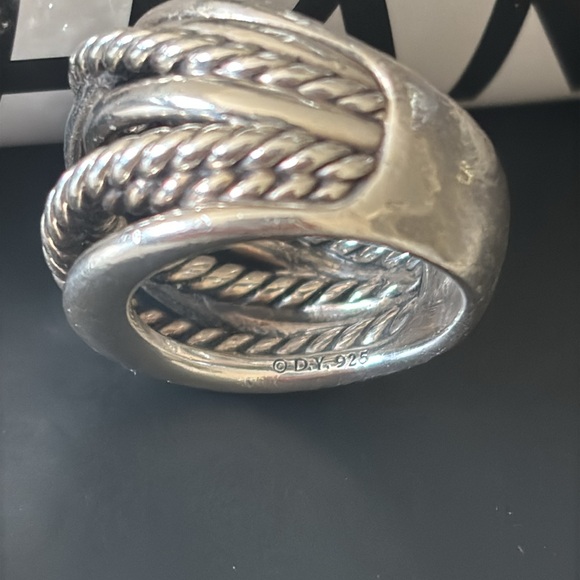 David Yurman Silver Twisted Rope Ring - Picture 6 of 6